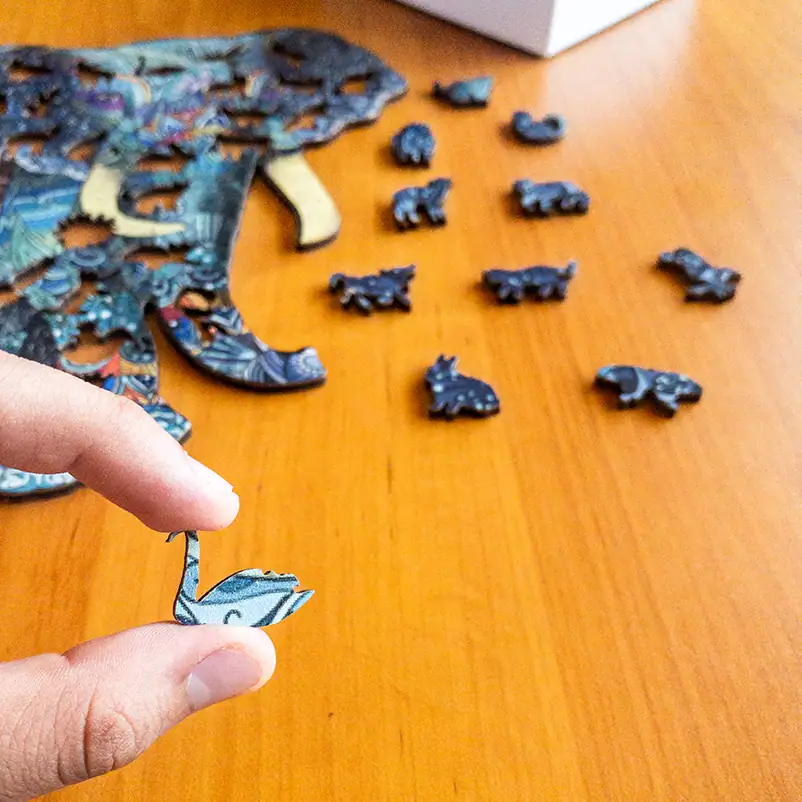 Egzotikus elefánt fa puzzle 5 Egzotikus elefánt fa puzzle 5