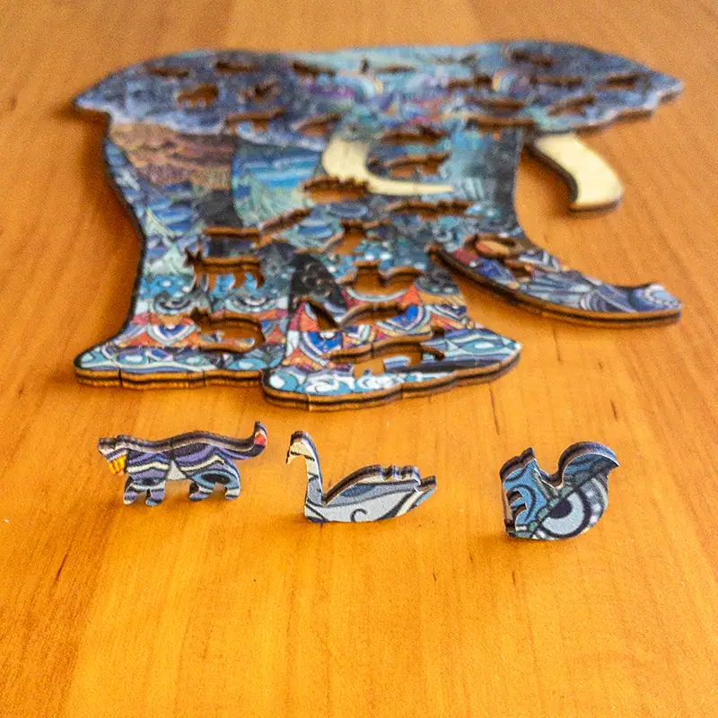 Egzotikus elefánt fa puzzle 6 Egzotikus elefánt fa puzzle 6