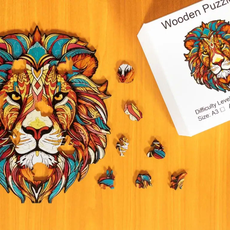 Egzotikus oroszlán fa puzzle 1