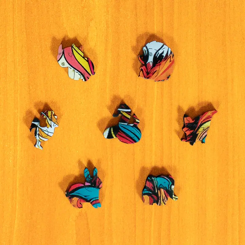 Egzotikus oroszlán fa puzzle 3 Egzotikus oroszlán fa puzzle 3