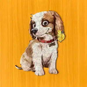 Aranyos kutya fa puzzle 2