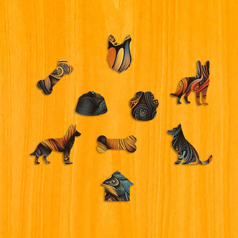 Német juhász fa puzzle 3 Német juhász fa puzzle 3